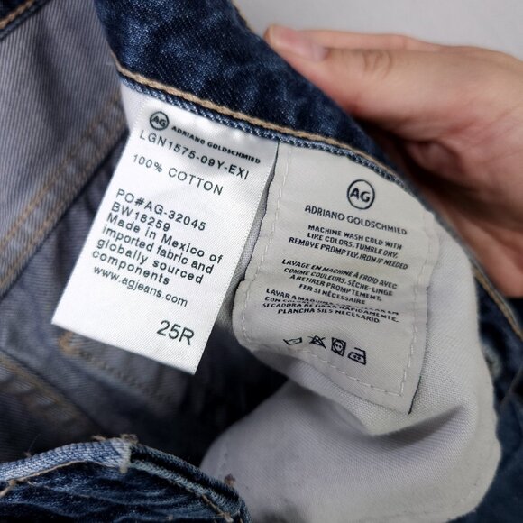 AG Adriano Goldschmied Jeans Women 25 Ex Boyfriend Slouchy Slim Distressed Denim - Picture 12 of 13